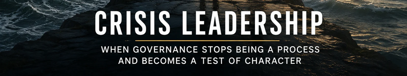 Crisis Leadership